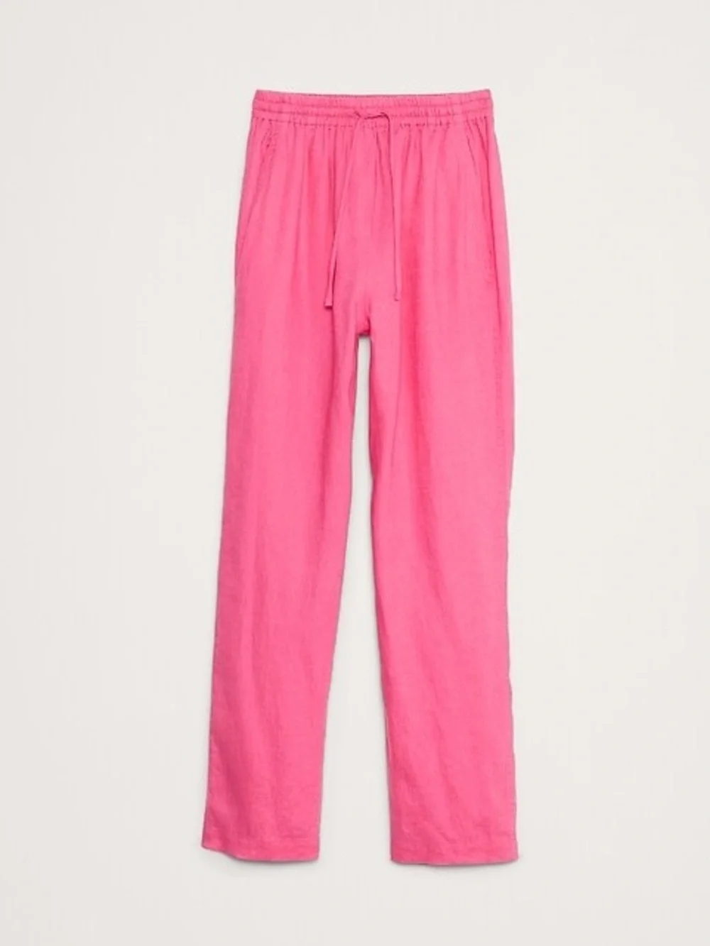 NWT! Banana Republic Pink Linen Pull-On Ankle Pant - Medium 🩶